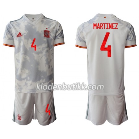 Spania Inigo Martinez 4 Barn Bortedraktsett Euro 2020 Kortermet (+ Korte bukser)